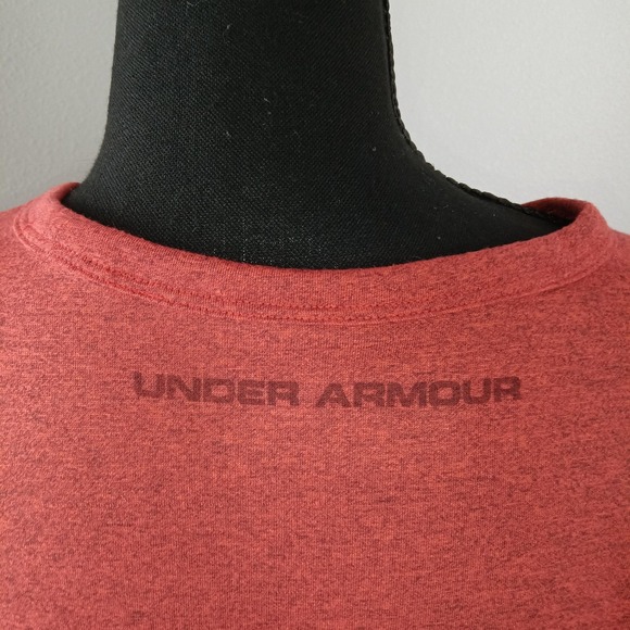 Under Armour‎ Threadborne Shirt Mens XL Red Long Sleeve Fitted Athletic Logo - Picture 7 of 13